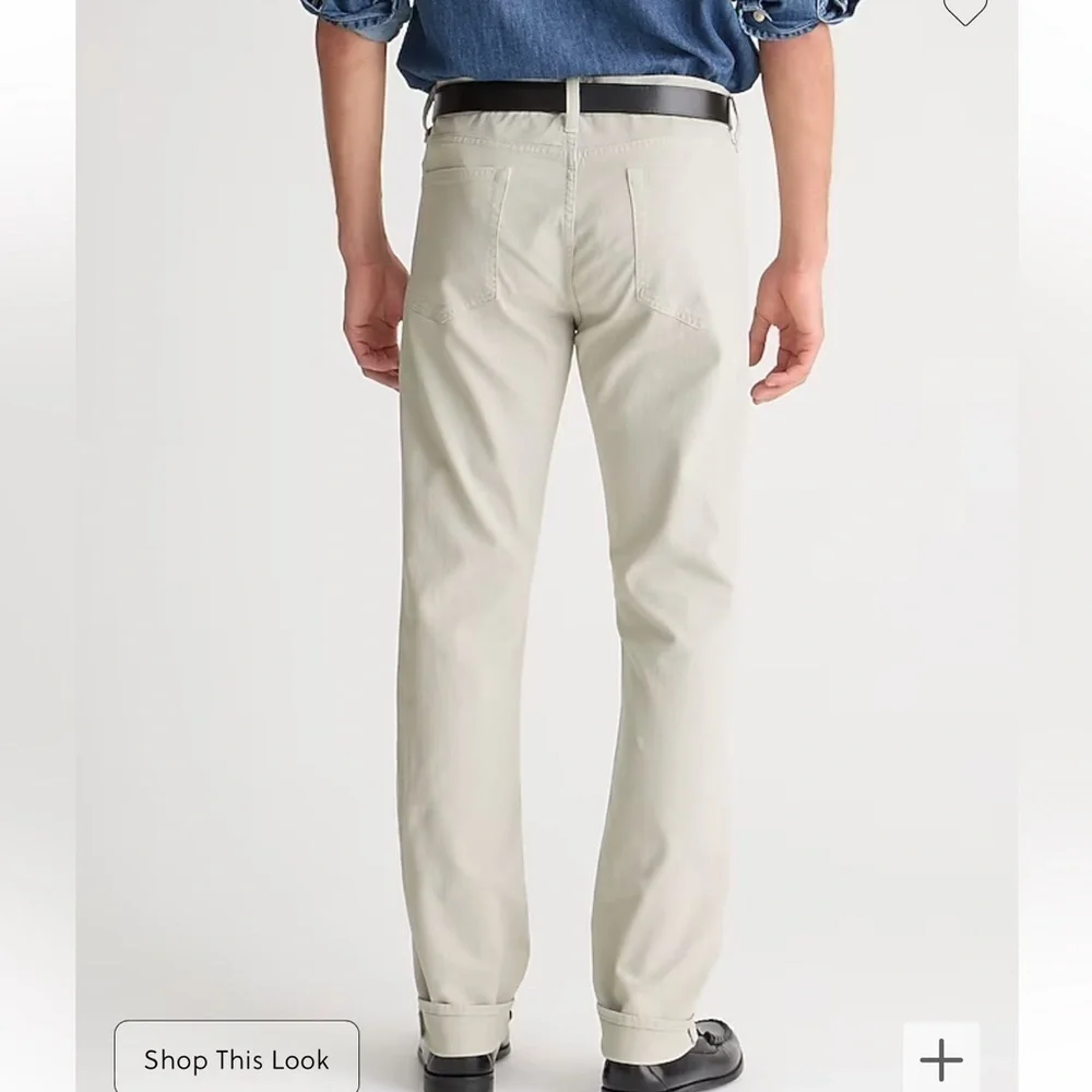 J crew 484 Slim-fit garment-dyed five-pocket pant jet grey
